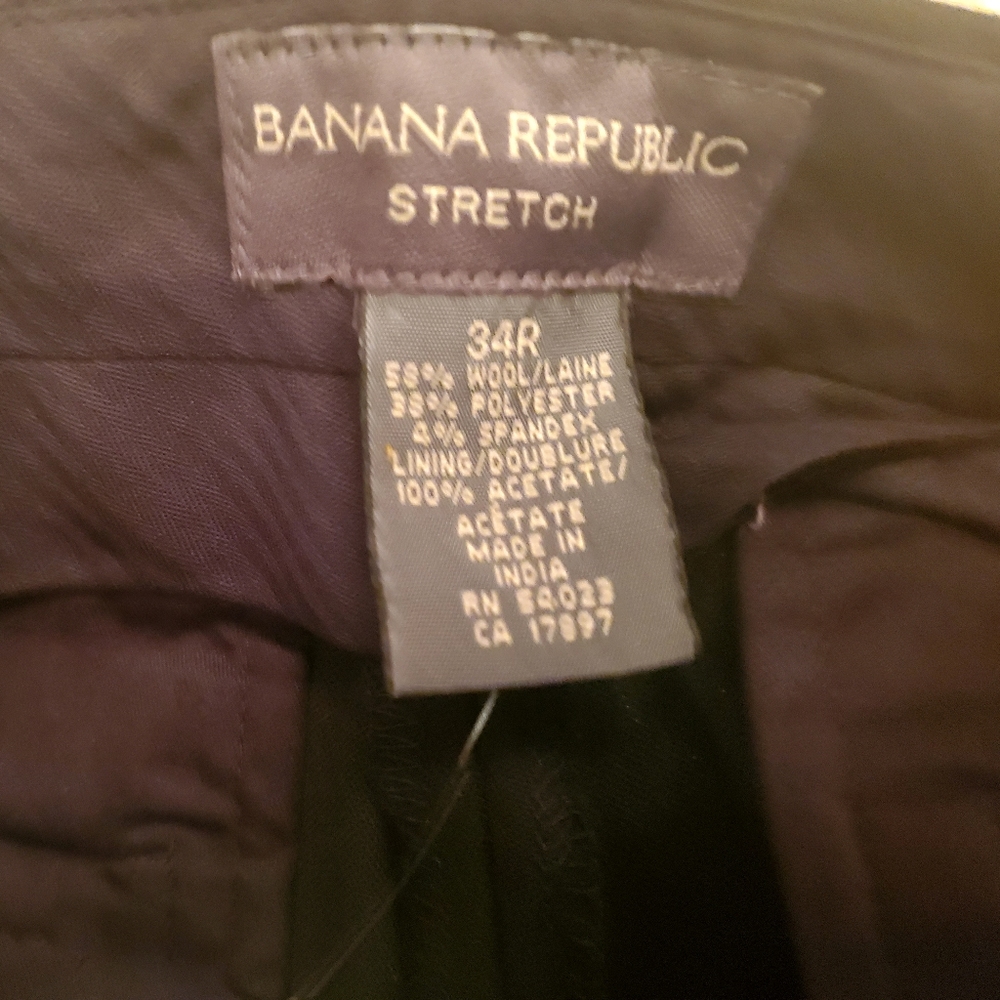 Banana Republic Dawson Flat Front Dress Pants Size 34R - Picture 4 of 6